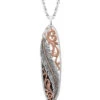 Montana Silversmiths Women's Wind Dancer Pierced Feather Oval Necklace