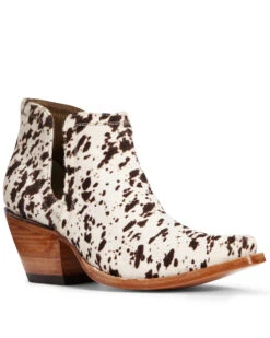 Ariat Women's Dixon Hair-On Cow Print Fashion Booties - Snip Toe -Modern Fashion Sales 2000321323 900 P1
