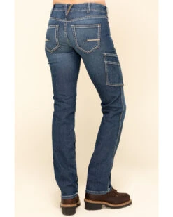 Ariat Women's Rebar Mid Rise Durastretch Nightride Riveter Work Straight Jeans -Modern Fashion Sales 2000322223 400 P1
