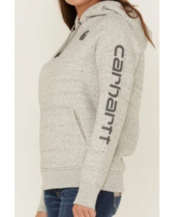 Carhartt Women's Clarksburg Sleeve Logo Hooded Sweatshirt -Modern Fashion Sales 2000322796 070 P2