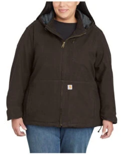 Carhartt Women's Dark Brown Full Swing Caldwell Duck Jacket - Plus