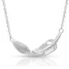 Montana Silversmiths Women's Turning Feather Pendant Necklace