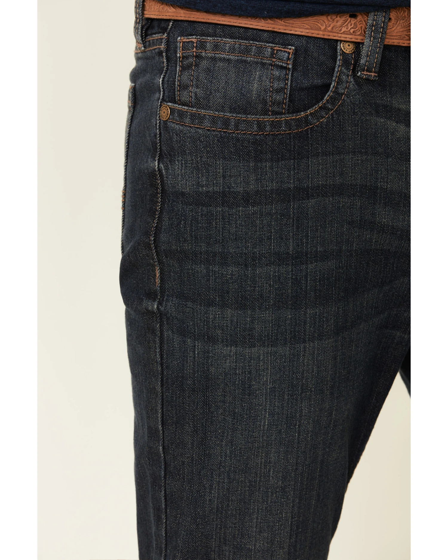 Cody James Men's Barn Sour Dark Wash Stretch Slim Straight Jeans 2 Cody James Men's Barn Sour Dark Wash Stretch Slim Straight Jeans - Image 2