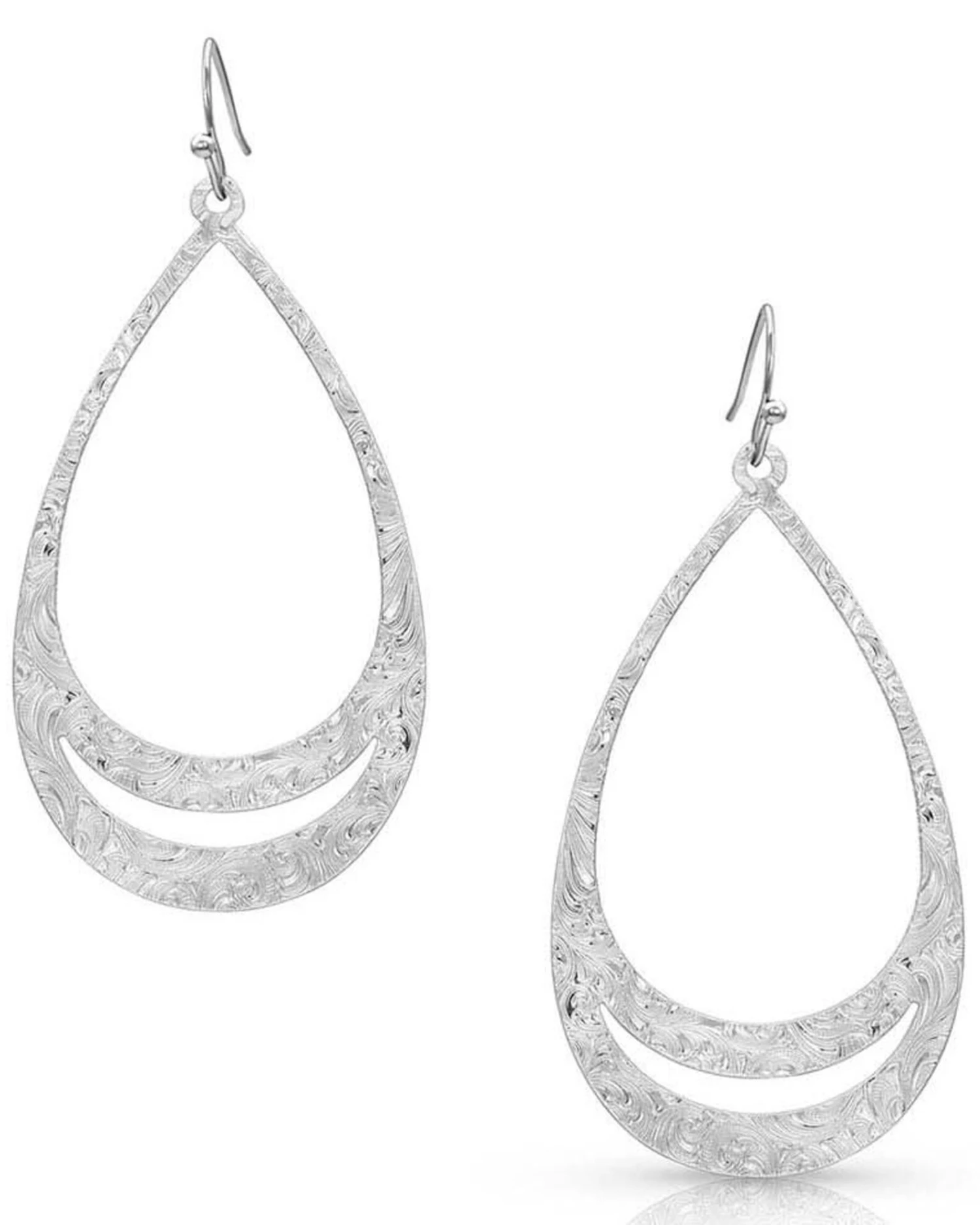 Montana Silversmiths Women's Think Twice Teardrop Earrings 1 Montana Silversmiths Women's Think Twice Teardrop Earrings