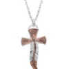 Montana Silversmiths Women's Wind Dancer Feather Cross Necklace