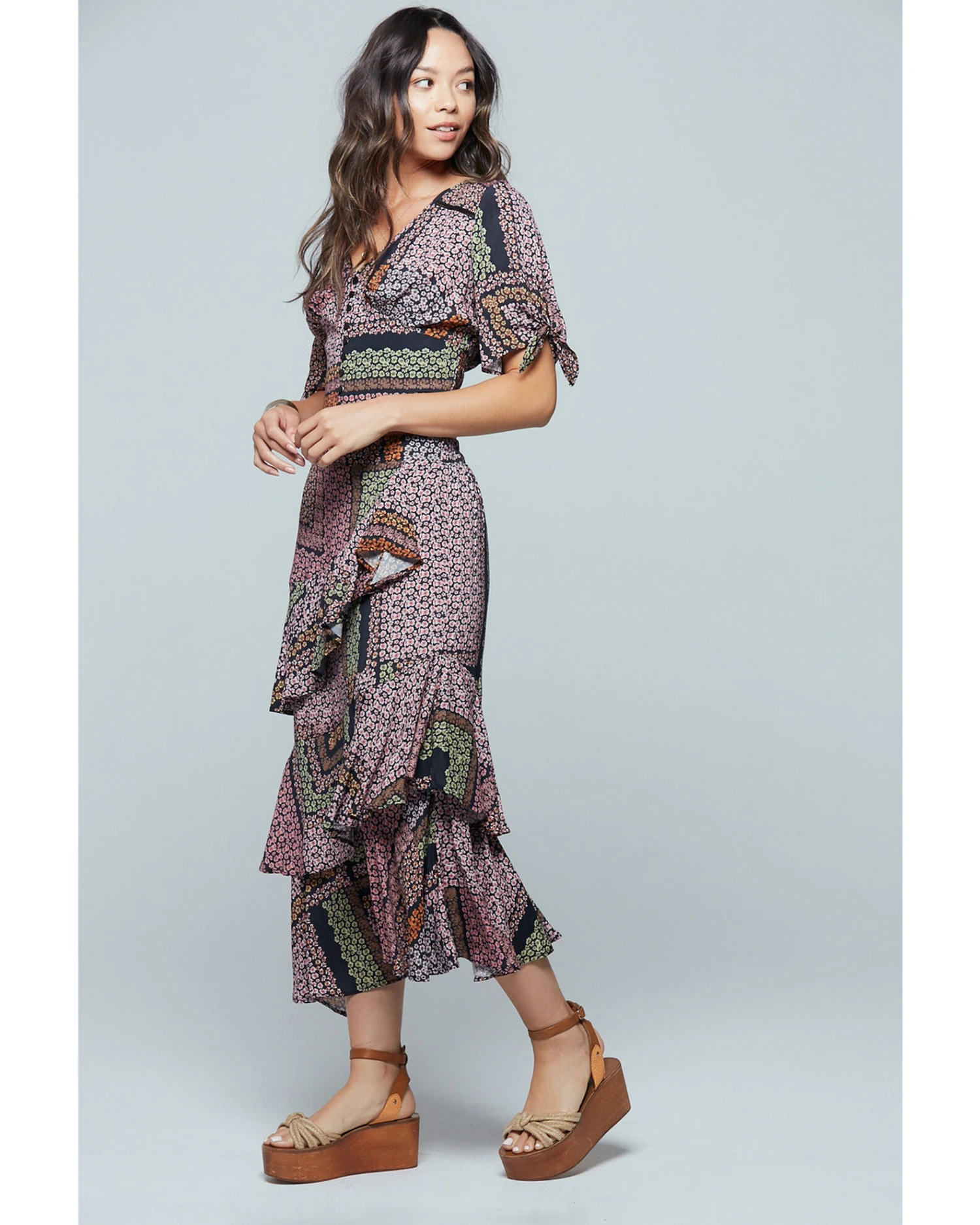 Band Of The Free Women's Patchwork Ruffle Skirt 2 Band Of The Free Women's Patchwork Ruffle Skirt - Image 2