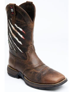 Brothers & Sons Men's Scratch Mexico Flag Lite Performance Western Boots - Broad Square Toe -Modern Fashion Sales 2000330394 200 P1