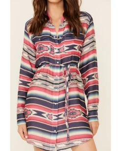 Stetson Women's Southwestern Print Self-Tie Sash Dress 6 Stetson Women's Southwestern Print Self-Tie Sash Dress -Modern Fashion Sales 2000332681 900 P3