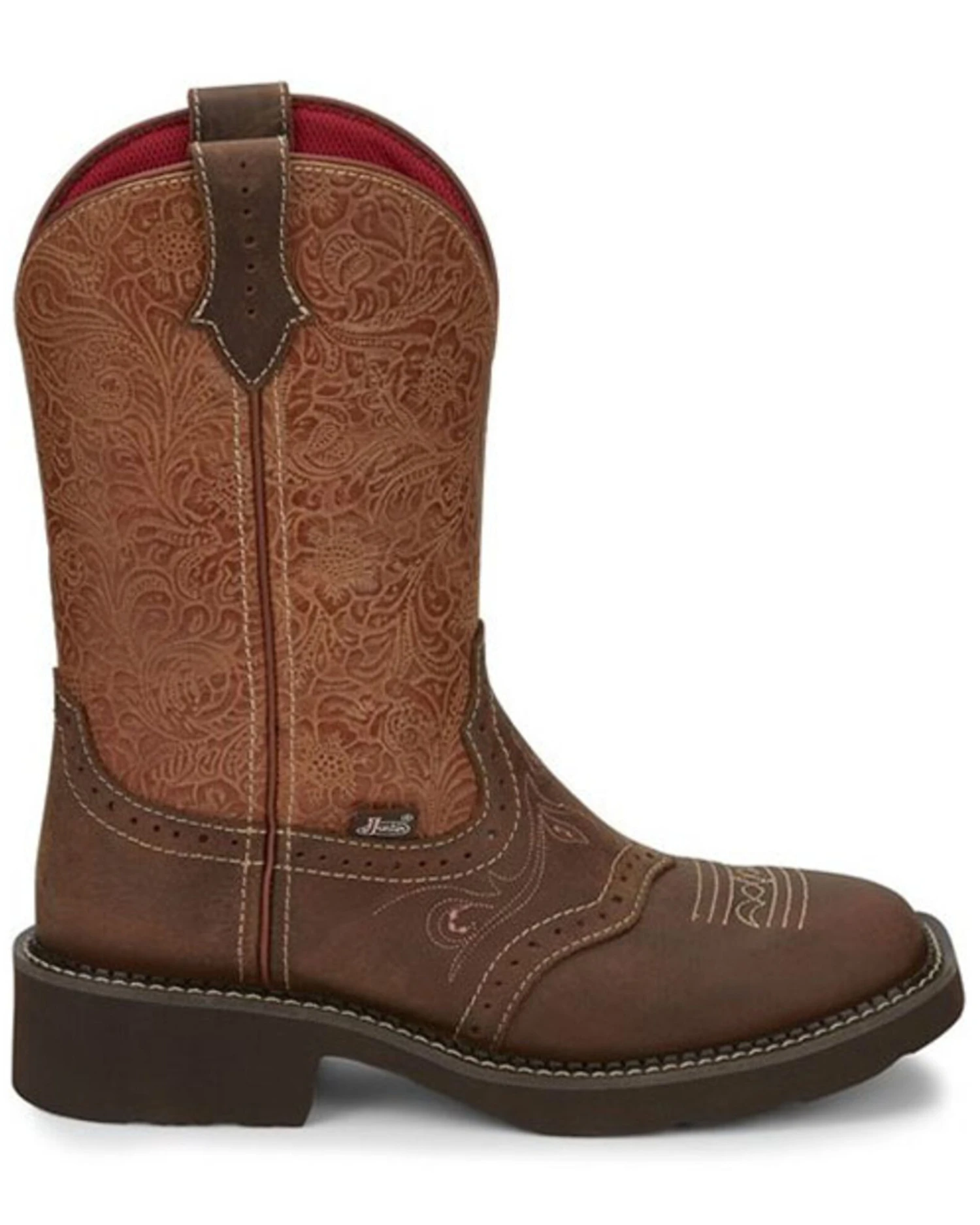 Justin Women's Starlina Western Boots - Broad Square Toe 7 Justin Women's Starlina Western Boots - Broad Square Toe - Image 7