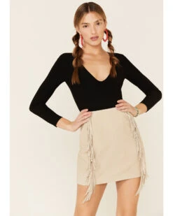 Double D Ranchwear Women's Gathered Stories Fringe Skirt -Modern Fashion Sales 2000337007 110 P2