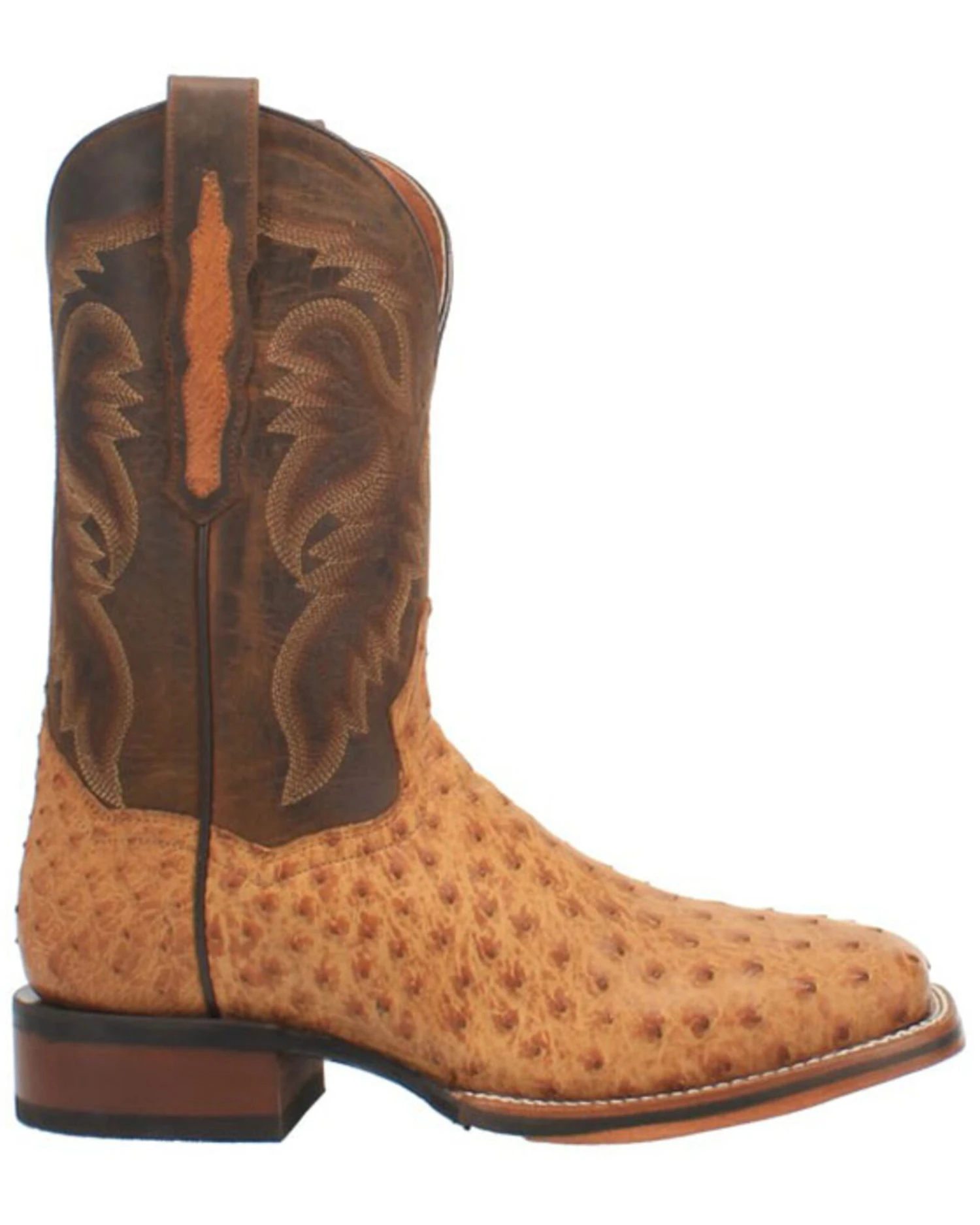 Dan Post Men's Kershaw Exotic Ostrich Skin Western Boots - Broad Square Toe 1 Dan Post Men's Kershaw Exotic Ostrich Skin Western Boots - Broad Square Toe