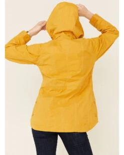 Outback Trading Co. Women's Solid Mustard Brookside Hooded Zip-Front Rain Jacket -Modern Fashion Sales 2000338849 702 P4