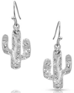 Montana Silversmiths Women's Desert Full Moon Cactus Earrings -Modern Fashion Sales 2000338932 040 P1