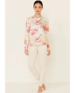 PJ Salvage Women's Happy Blooms Floral Print Long Sleeve Top -Modern Fashion Sales 2000339483 104 P1