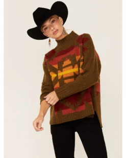 Pendleton Women's Colorful Pattern Turtleneck Sweater -Modern Fashion Sales 2000343337 221 P1
