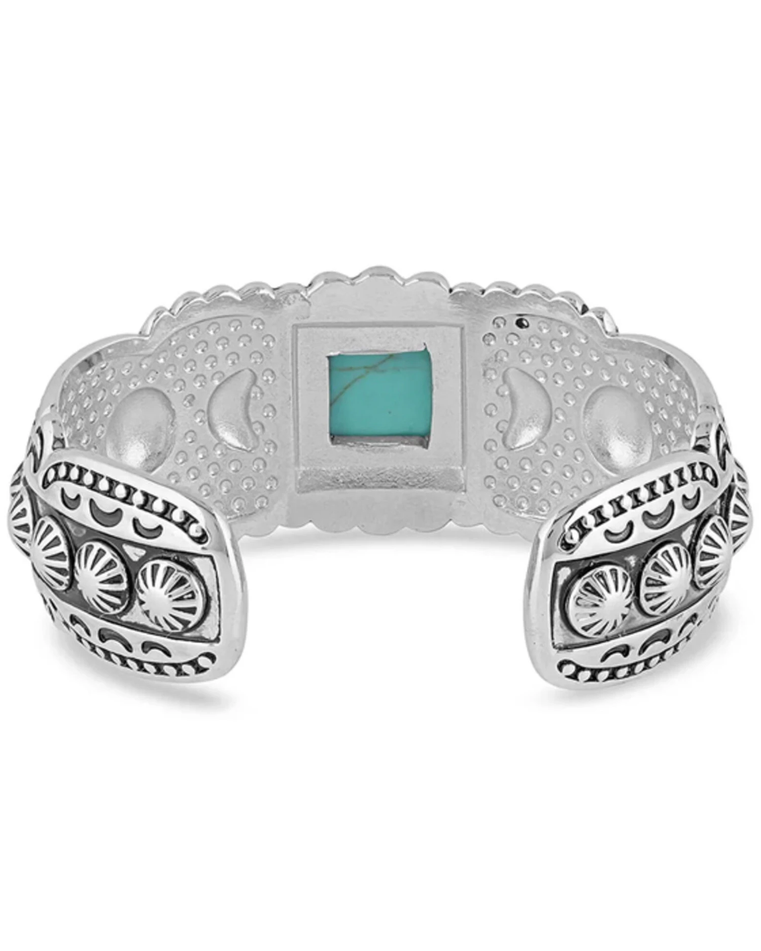 Montana Silversmiths Women's Flourished Turquoise Cuff Bracelet 1 Montana Silversmiths Women's Flourished Turquoise Cuff Bracelet