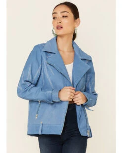 Understated Leather Women's Sunburst Leather Zip-Front Moto Jacket -Modern Fashion Sales 2000344479 440 P2