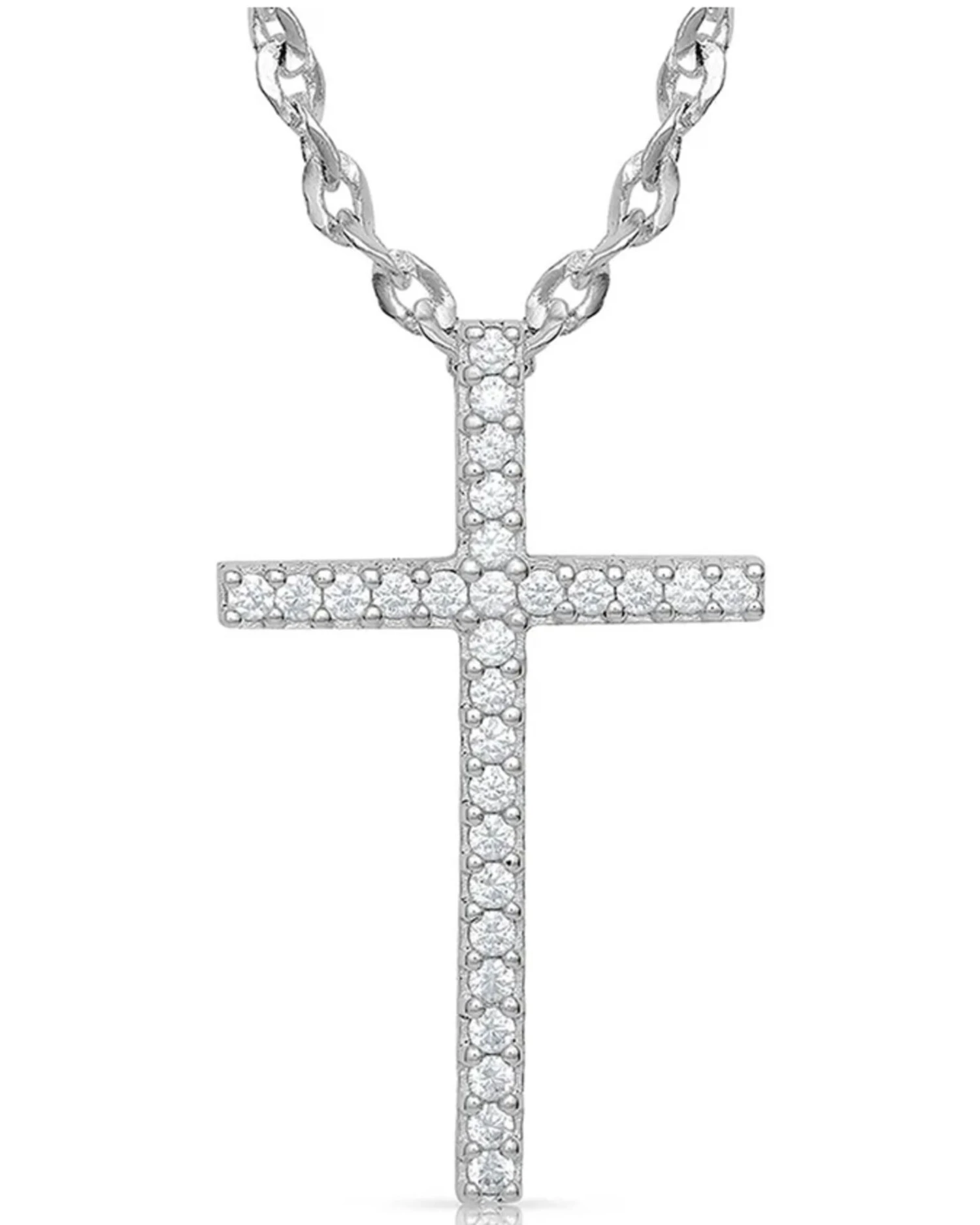 Montana Silversmiths Women's Dazzling In Faith Cross Necklace 1 Montana Silversmiths Women's Dazzling In Faith Cross Necklace