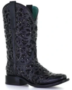 Corral Women's Inlay Embroidered & Stud Cowgirl Boots - Square Toe -Modern Fashion Sales 2000348445 001 P1