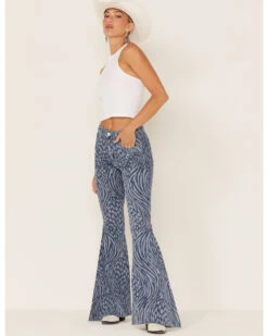 Ariat Women's Animal Print High Rise Flare Jeans