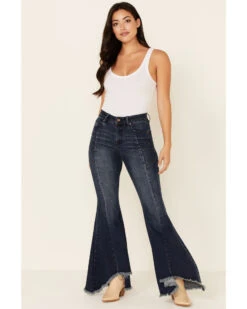 Grace In LA Women's Pleated Super Flare Leg Jeans -Modern Fashion Sales 2000349864 420 P1