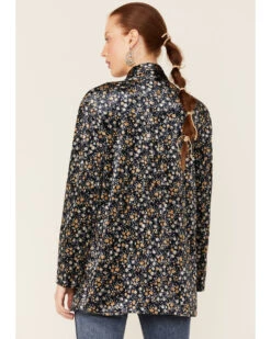 Molly Bracken Women's Ditsy Floral Print Stretch Velvet Open Front Blazer -Modern Fashion Sales 2000350175 001 P4