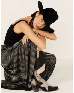 Tasha Polizzi Women's Lusha Crinkle Metallic Maxi Skirt -Modern Fashion Sales 2000350311 001 P1