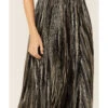 Tasha Polizzi Women's Lusha Crinkle Metallic Maxi Skirt