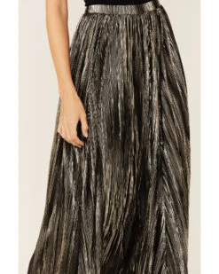 Tasha Polizzi Women's Lusha Crinkle Metallic Maxi Skirt