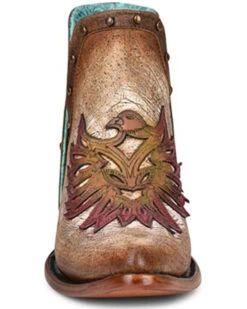 Corral Women's Tan Overlay & Studs Fashion Booties - Medium Toe -Modern Fashion Sales 2000351170 280 P3