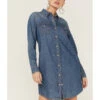 Wrangler Women's Denim Western Long Sleeve Dress
