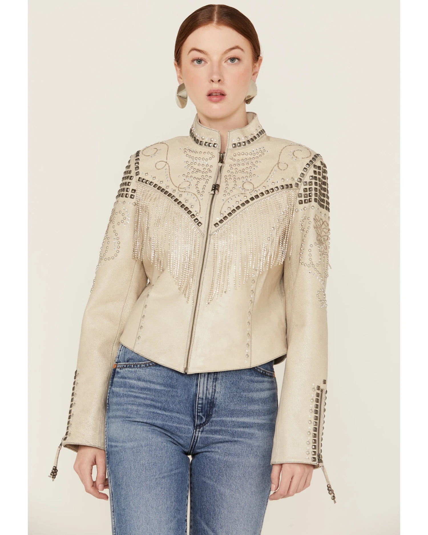 Double D Ranchwear Women's Iced Crystals Leather Jacket 3 Double D Ranchwear Women's Iced Crystals Leather Jacket - Image 3