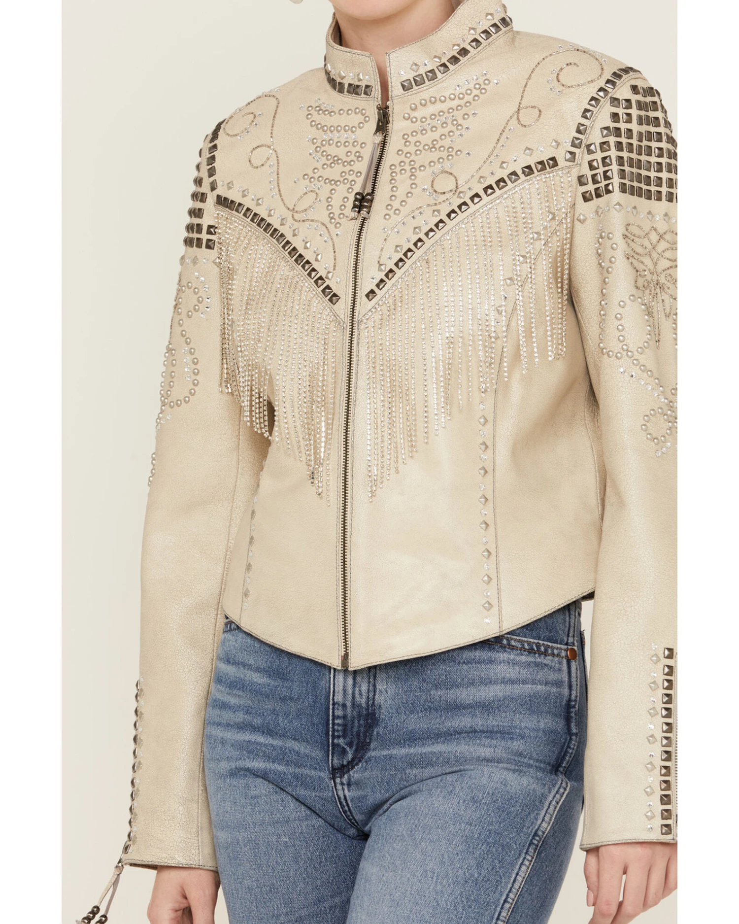Double D Ranchwear Women's Iced Crystals Leather Jacket 4 Double D Ranchwear Women's Iced Crystals Leather Jacket - Image 4