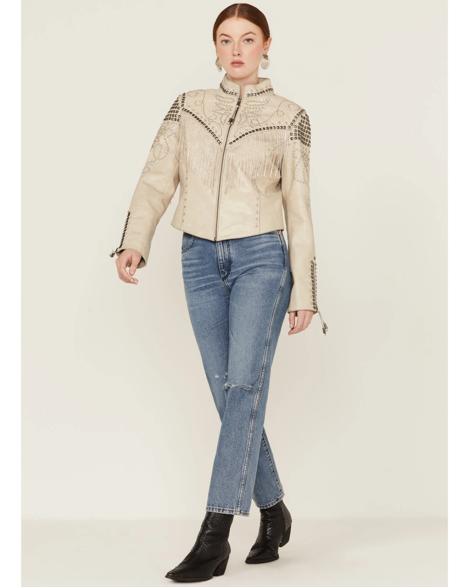 Double D Ranchwear Women's Iced Crystals Leather Jacket 2 Double D Ranchwear Women's Iced Crystals Leather Jacket - Image 2