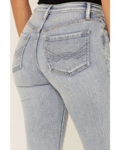 Idyllwind Women's Light Wash Mustang High Risin' Released Hem Flare Jeans -Modern Fashion Sales 2000352048 450 P4