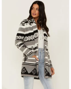 Idyllwind Women's Twin Pines Southwestern Knit Cardigan Tonal Sweater 6 Idyllwind Women's Twin Pines Southwestern Knit Cardigan Tonal Sweater -Modern Fashion Sales 2000352411 001 P1