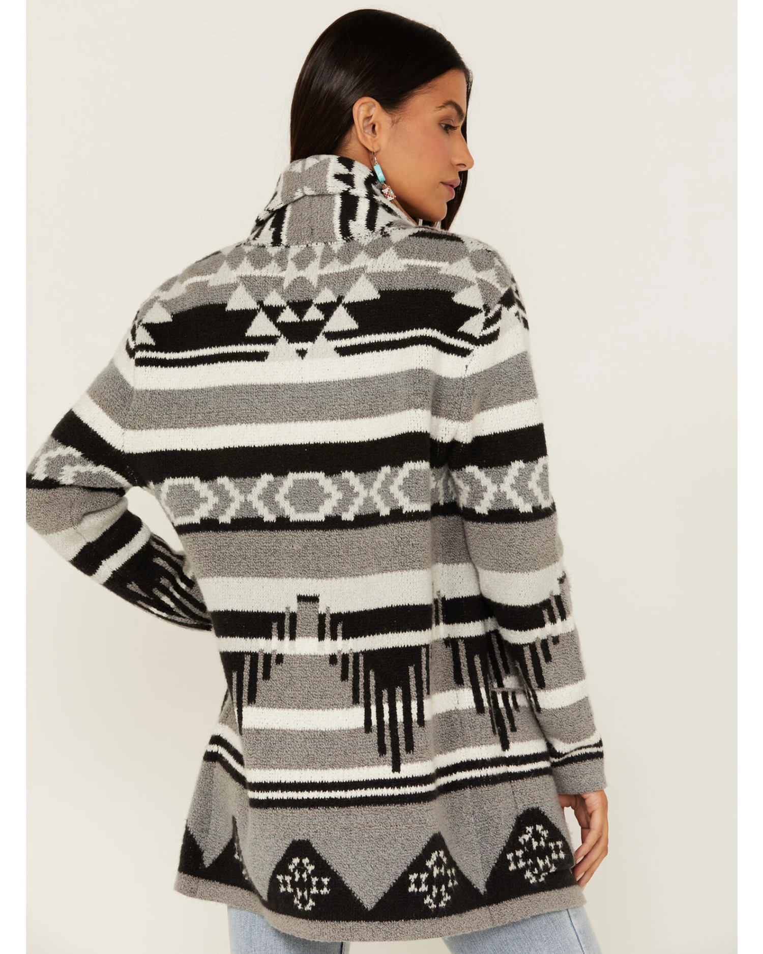 Idyllwind Women's Twin Pines Southwestern Knit Cardigan Tonal Sweater 2 Idyllwind Women's Twin Pines Southwestern Knit Cardigan Tonal Sweater - Image 2