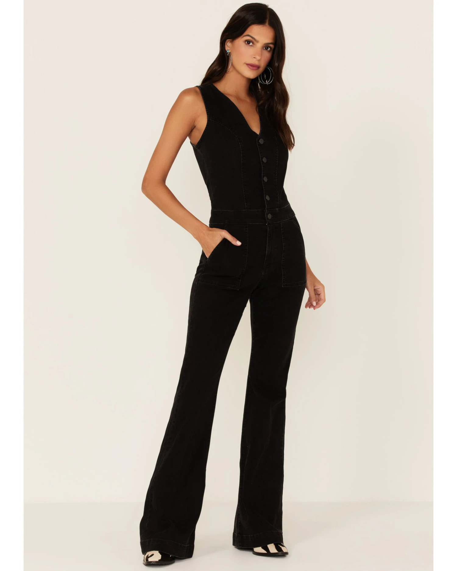 Idyllwind Women's Black Center Stage Jumpsuit 1 Idyllwind Women's Black Center Stage Jumpsuit