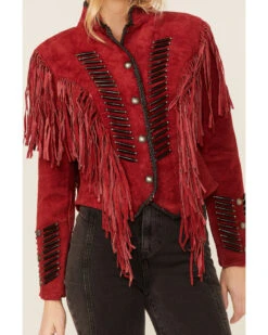 Cripple Creek Women's Beaded Suede Fringe Black Bones Military Jacket 6 Cripple Creek Women's Beaded Suede Fringe Black Bones Military Jacket -Modern Fashion Sales 2000352582 600 P2