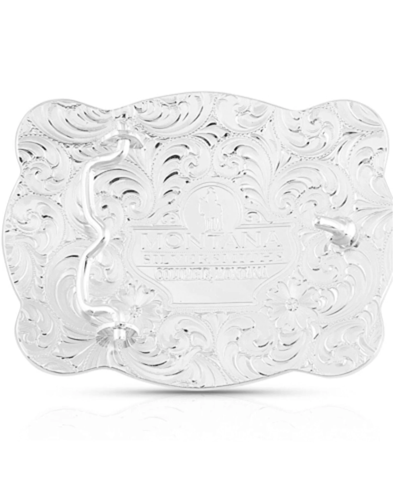 Montana Silversmiths Women's Simple Scalloped Silver Golden Faith Buckle 2 Montana Silversmiths Women's Simple Scalloped Silver Golden Faith Buckle - Image 2