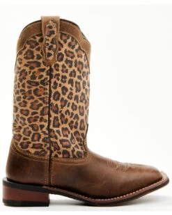 Laredo Women's Leopard Print Western Performance Boots - Broad Square Toe