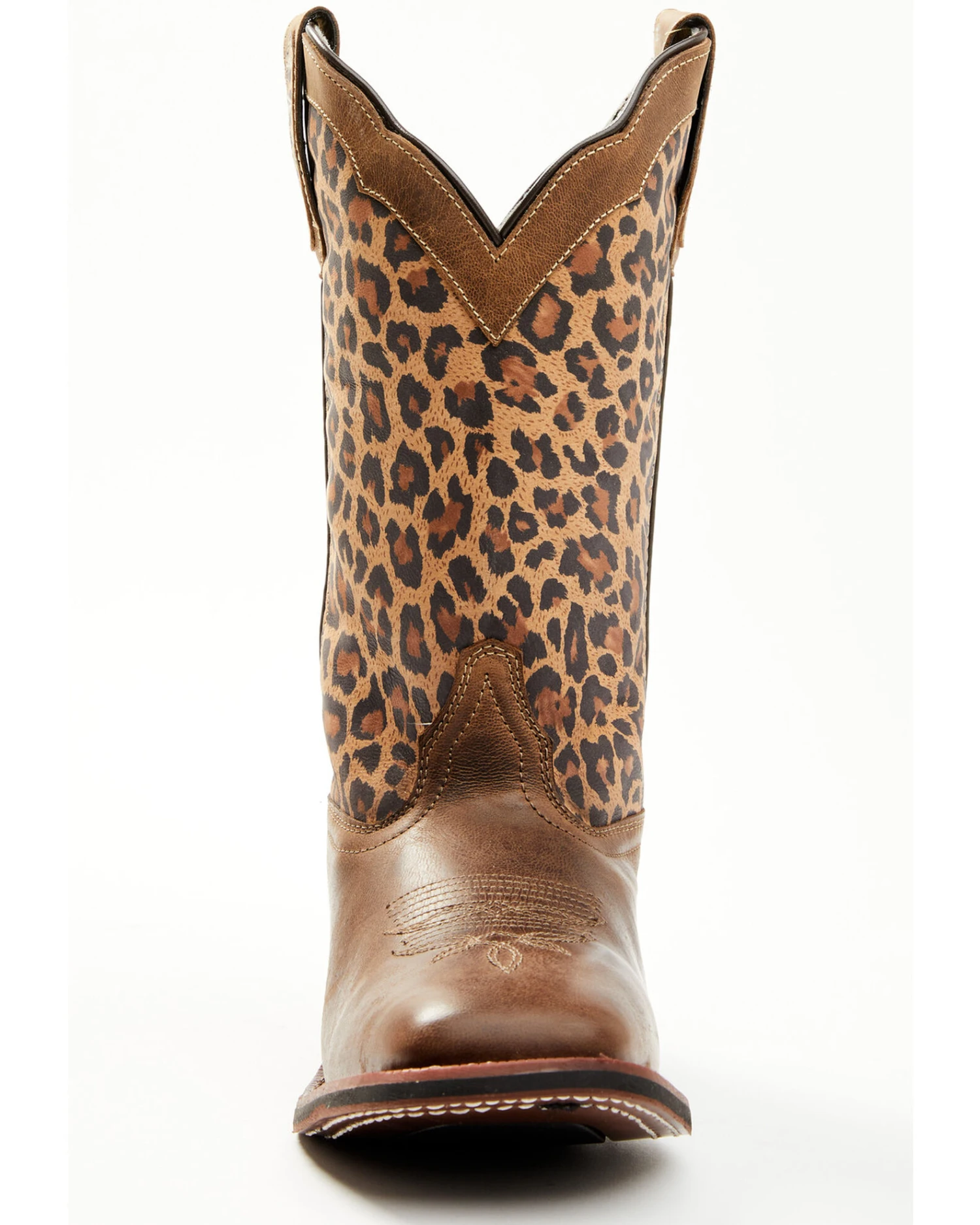 Laredo Women's Leopard Print Western Performance Boots - Broad Square Toe 5 Laredo Women's Leopard Print Western Performance Boots - Broad Square Toe - Image 5