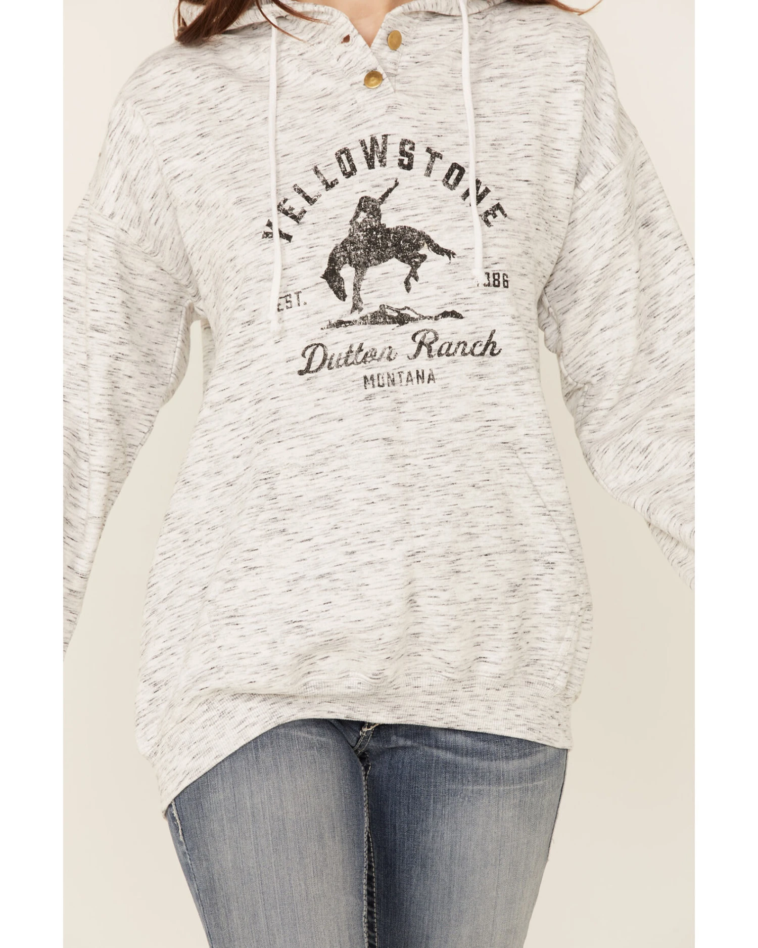 Paramount Network's Yellowstone Women's Bronco Graphic Hooded Pullover 1 Paramount Network's Yellowstone Women's Bronco Graphic Hooded Pullover