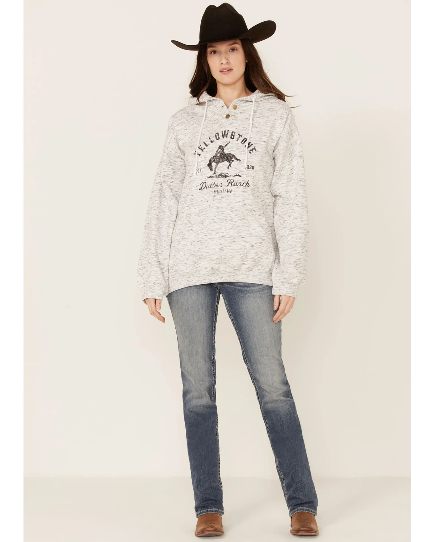 Paramount Network's Yellowstone Women's Bronco Graphic Hooded Pullover 3 Paramount Network's Yellowstone Women's Bronco Graphic Hooded Pullover - Image 3