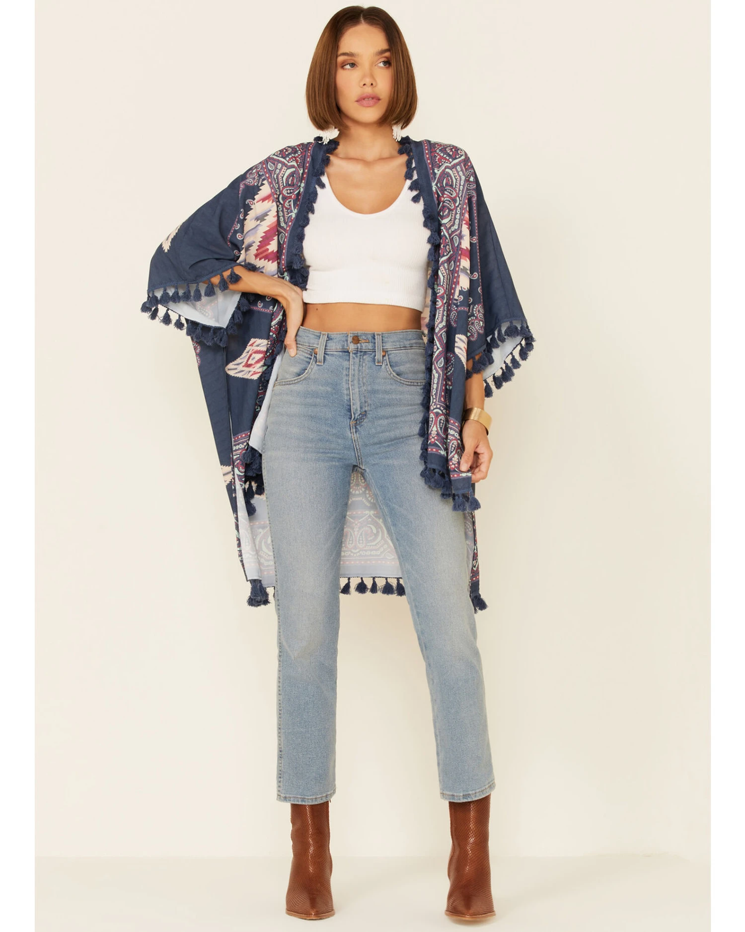 Tasha Polizzi Women's Marrakesh Tile Print Duster 4 Tasha Polizzi Women's Marrakesh Tile Print Duster - Image 4