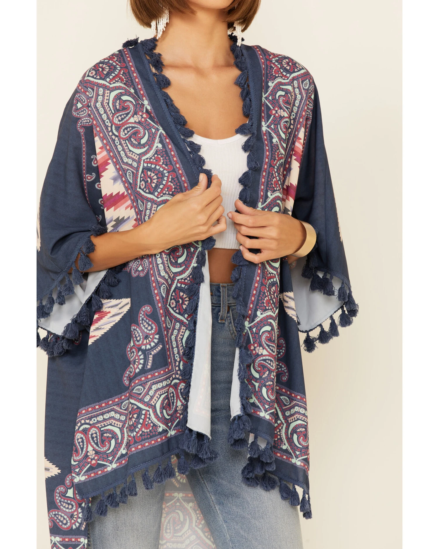 Tasha Polizzi Women's Marrakesh Tile Print Duster 2 Tasha Polizzi Women's Marrakesh Tile Print Duster - Image 2