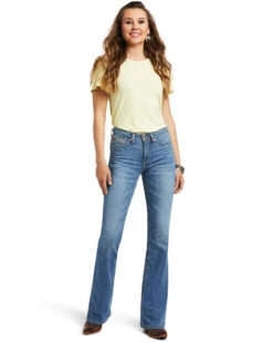 Ariat Women's R.E.A.L. Daniela High Rise Bootcut Jeans -Modern Fashion Sales 2000357683 400 P1