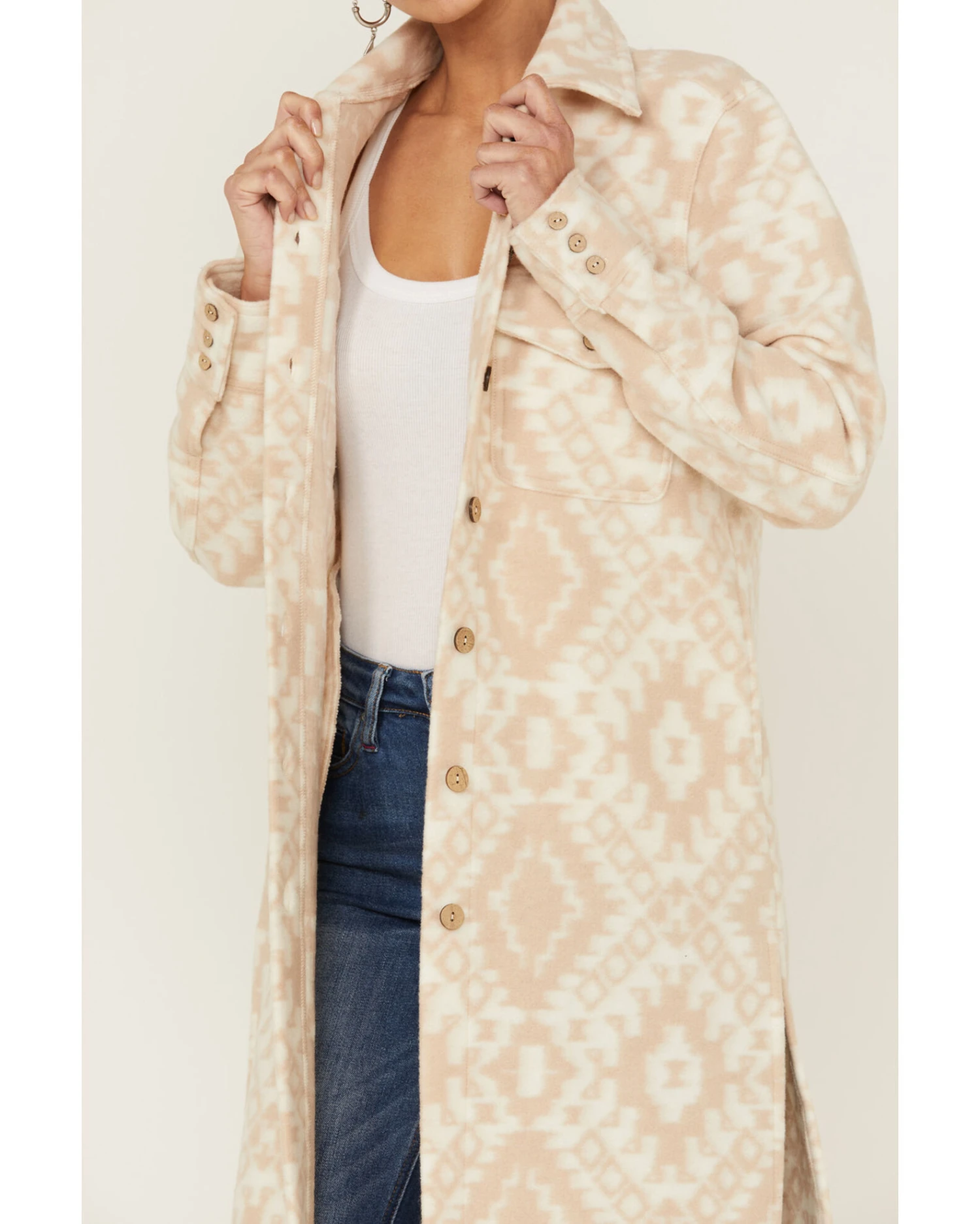 Shyanne Women's Southwestern Knit Duster Shacket 2 Shyanne Women's Southwestern Knit Duster Shacket - Image 2