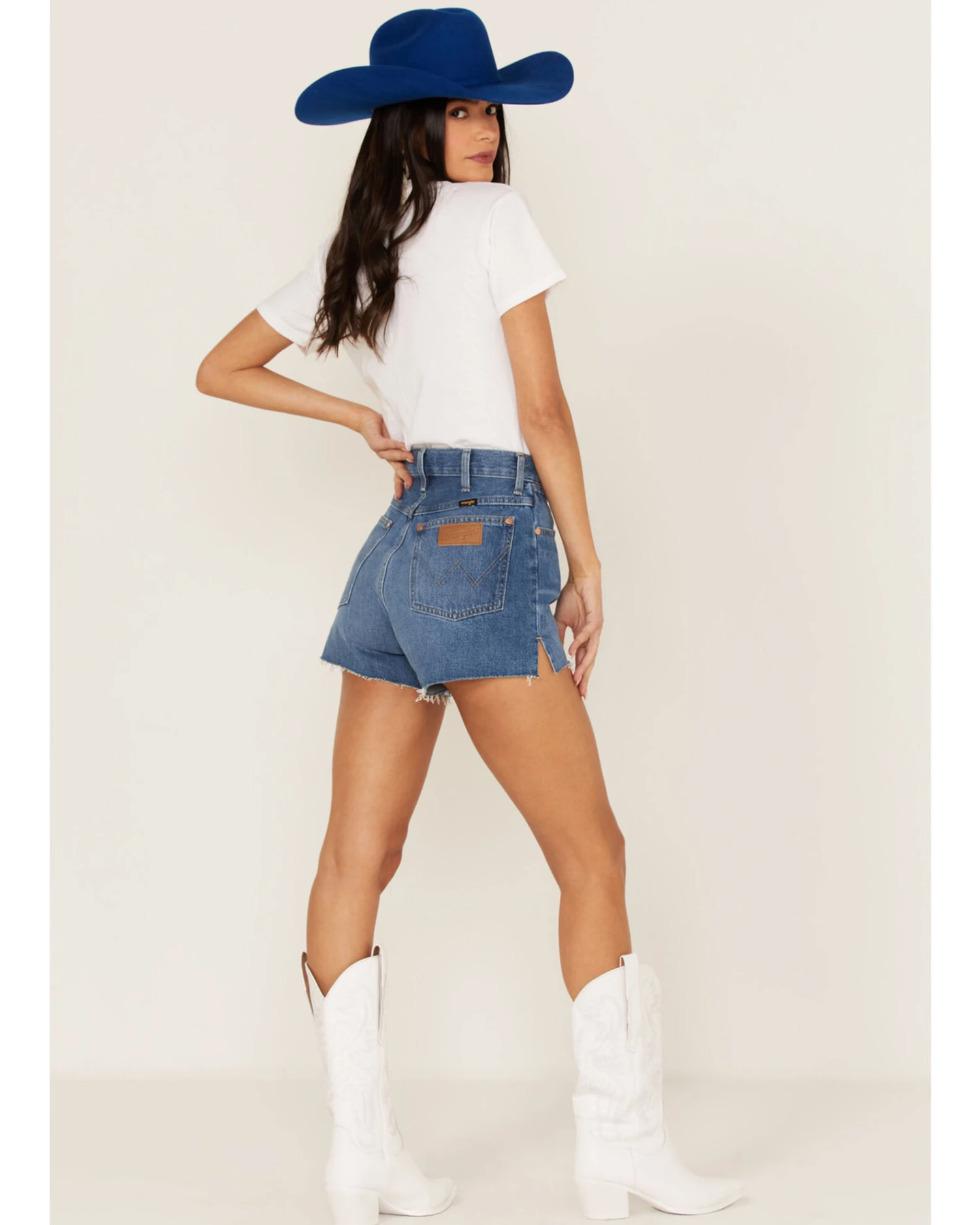 Wrangler Women's Medium Wash High Rise Festival Shorts 1 Wrangler Women's Medium Wash High Rise Festival Shorts