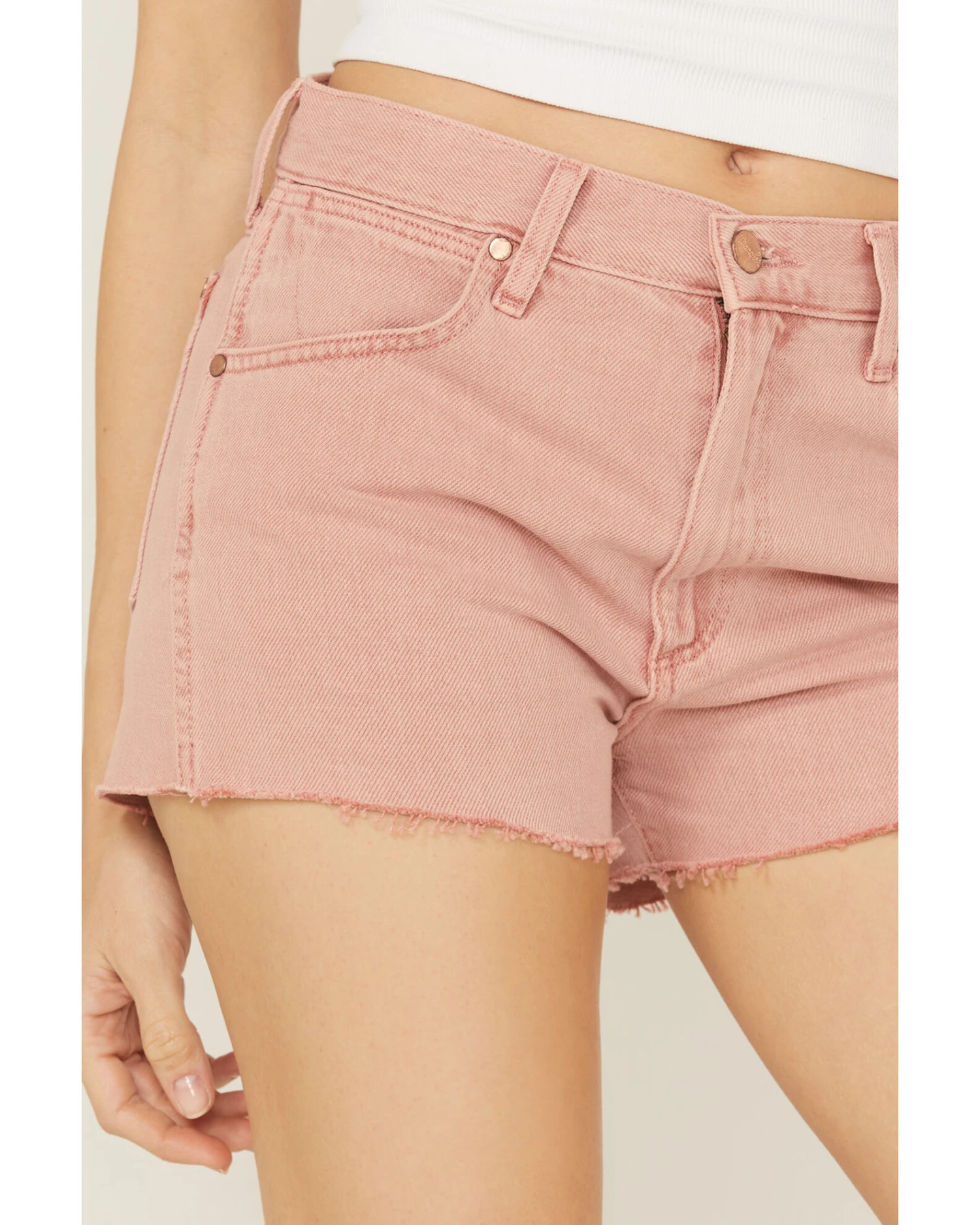 Wrangler Women's High Rise Denim Festival Shorts 4 Wrangler Women's High Rise Denim Festival Shorts - Image 4